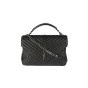 Yves Saint Laurent Vintage Pre-owned Laeder axelremsvskor Black, Dam