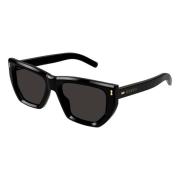 Gucci Fyrkantiga Svarta Solglasögon Black, Unisex