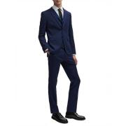 Hugo Boss Single Breasted Suits Blue, Herr