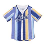 Karl Kani Varsity Randig Baseballtröja med Knappar Multicolor, Herr