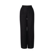 Lexington Wide Trousers Black, Dam