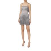 Elisabetta Franchi Fringe Klänning Gray, Dam