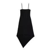 Helmut Lang Svart Scarf Klänning Black, Dam