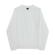 Vans Grundläggande Crew Fleece Sweatshirt White, Herr