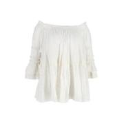 Chloé Pre-owned Pre-owned Bomull toppar White, Dam