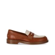 Guglielmo Rotta Tan läder Pip Brown Loafer Brown, Dam