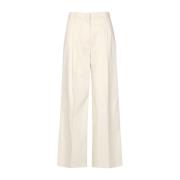 Mauro Grifoni Wide Trousers Beige, Dam