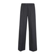 Aspesi Wide Trousers Black, Dam