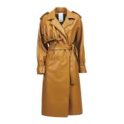 THEMOIRè Stilren Vegan Trench Coat Brown, Dam