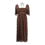 Ganni Midi Dresses Brown, Dam