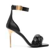 Balmain Svart Flätade Högklackade Pumps Black, Dam