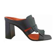 Santoni Heeled Mules Black, Dam