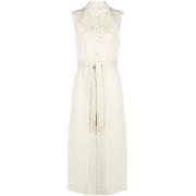 Calvin Klein Midi Dresses Beige, Dam