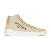 Balmain Beige High Top Casual Sneakers Beige, Dam