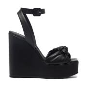 Giuseppe Zanotti Elegant Svarta Platta Sandaler Black, Dam