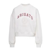 Axel Arigato Mysig Universitetsprint Sweatshirt White, Dam