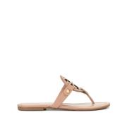 Tory Burch Flat Sandals Beige, Dam