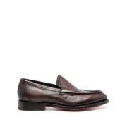 Santoni Mörkbruna Grover Loafers Brown, Herr