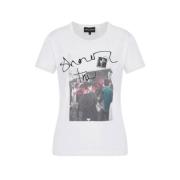 Emporio Armani Kortärmad Love T-shirt White, Dam