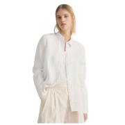 Gant Vanlig Linneskjorta i Chambray White, Dam