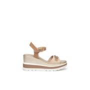 Nerogiardini Kilklack Sandal i Linne Beige, Dam