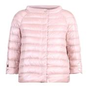 Herno Rosa Nylon Vadderad Cape Jacka Pink, Dam