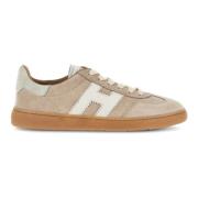 Hogan Beige Suede Low-Top Sneakers för Kvinnor Beige, Dam