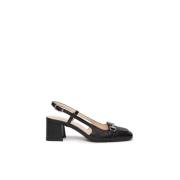 Nerogiardini Svart slingback med spänne Black, Dam