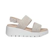 Callaghan Beige Dubbelrem Sandal Beige, Dam