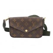 Louis Vuitton Vintage Pre-owned Canvas crossbodyvskor Brown, Dam