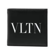 Valentino Garavani Svart läder Vltn billfold plånbok Black, Herr