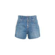 Liu Jo Slitna High Waist Denim Shorts Blue, Dam