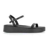 Ancient Greek Sandals Svarta Läder Spänne Sandaler Black, Dam