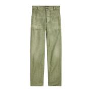 Polo Ralph Lauren Straight Trousers Green, Dam