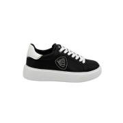 Blauer Svarta Venus Sneakers med Rhinestone Logo Black, Dam