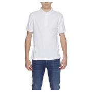 Blauer Polo Shirts White, Herr