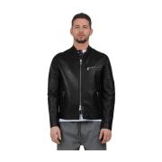 The Jack Leathers Leather Jackets Black, Herr