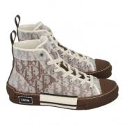 Dior Vintage Pre-owned Tyg sneakers Beige, Dam