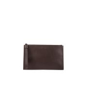 Orciani Läder Clutch Väska Brown, Dam