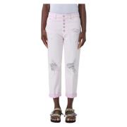 Dondup Cropped Jeans Pink, Dam