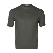 Irish Crone Slim Fit Crewneck T-shirt med ficka Green, Herr