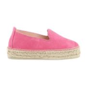 Manebí Mocka Espadriller med präglat logotyp Pink, Dam