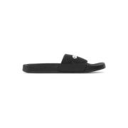 Champion Svarta Slide Sandaler med Bokstäver Black, Herr