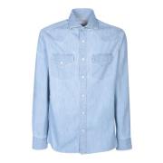 Brunello Cucinelli T-Shirts Blue, Herr