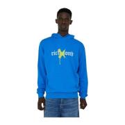 John Richmond Sweatshirts Hoodies Blue, Herr