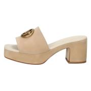 Guess Heeled Mules Beige, Dam