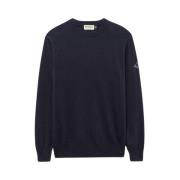 Roy Roger's Round-neck Knitwear Blue, Herr