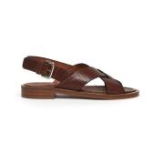 Guglielmo Rotta Cognac Läder Sandal Brown, Dam