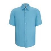 Hugo Boss Short Sleeve Shirts Blue, Herr