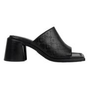 Marine Serre High Heel Sandals Black, Dam